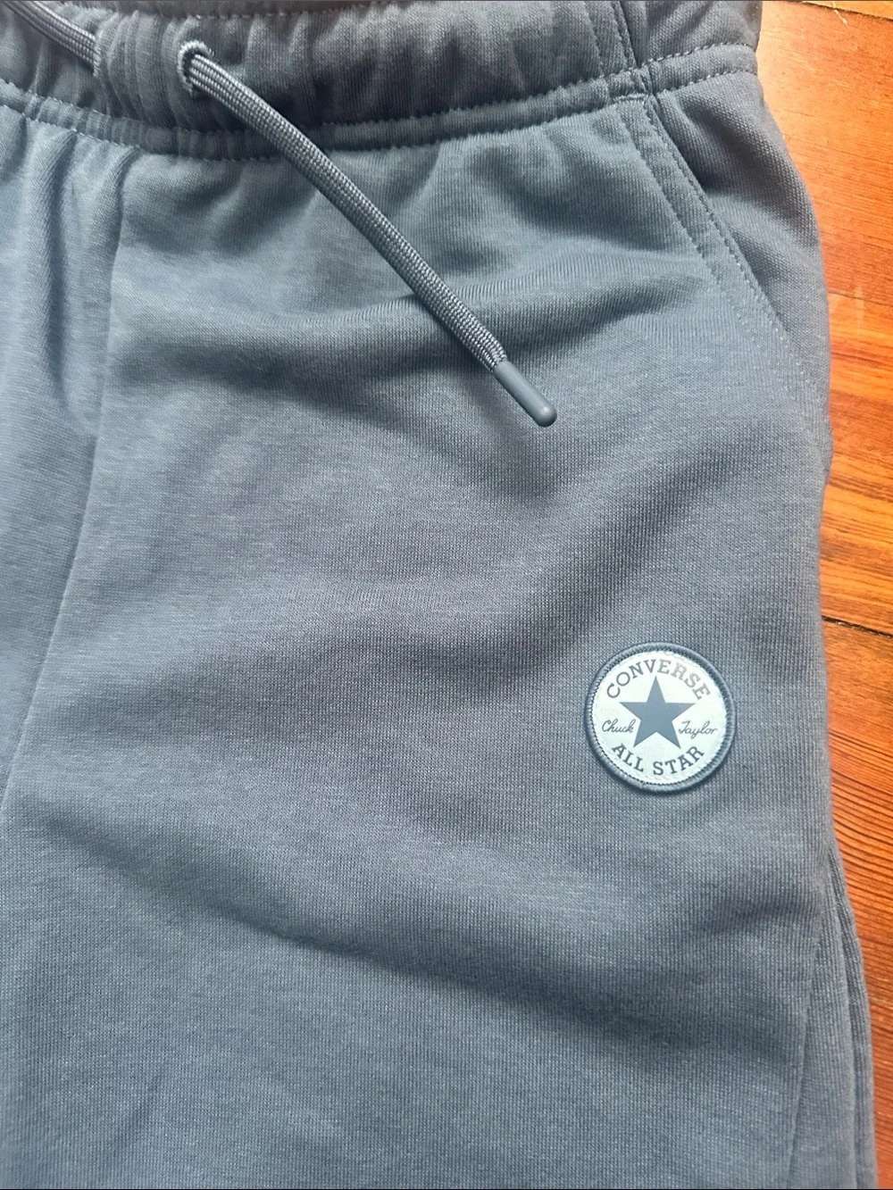 Converse Kids Slate Blue Wide-Leg Pull-On Joggers with Drawstring